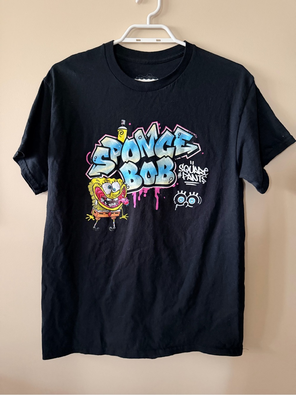 Unisex SpongeBob Graphic Tee - Black
